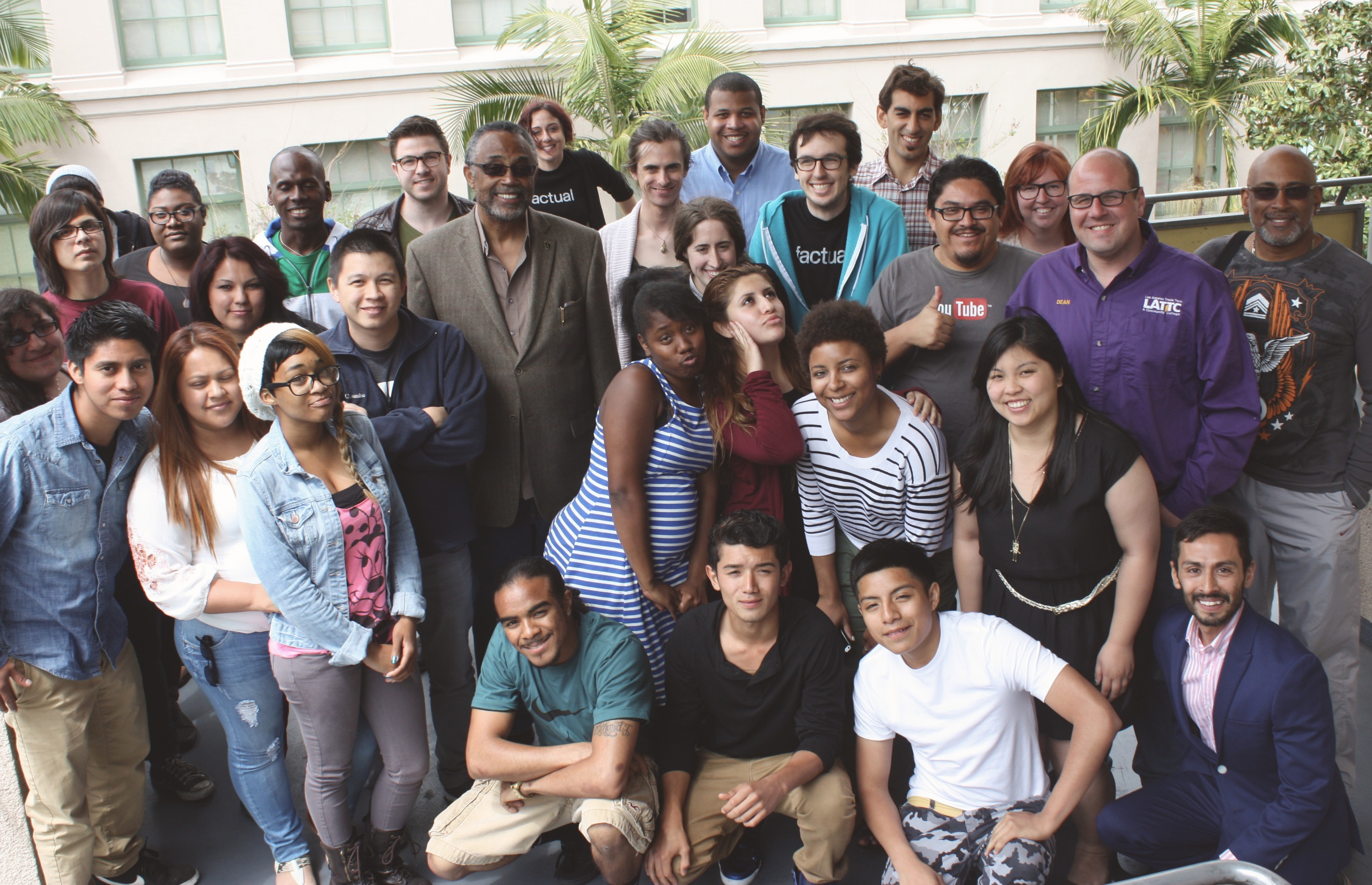 All WebSlam participants, mentors, and event sponsors/organizers gather together with LA City Council Member Curren Price (center) | Photo: J. Morr