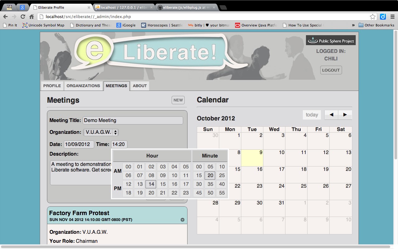 Scheduling and Participating in a Meeting (e-Liberate)