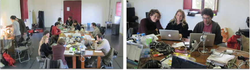 Collaborative work during the AZ Labs residency at O Espaço do Tempo for the development of the Play with Fire installation.