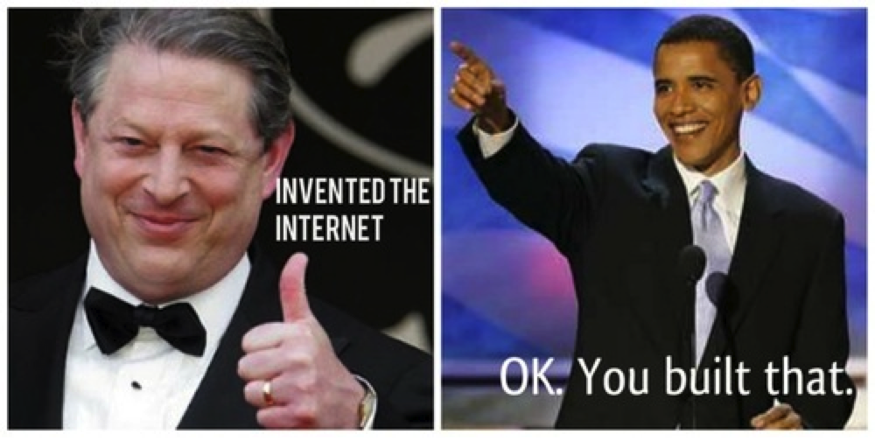 They skewered Democratic Party veteran Al Gore and Obama simultaneously.