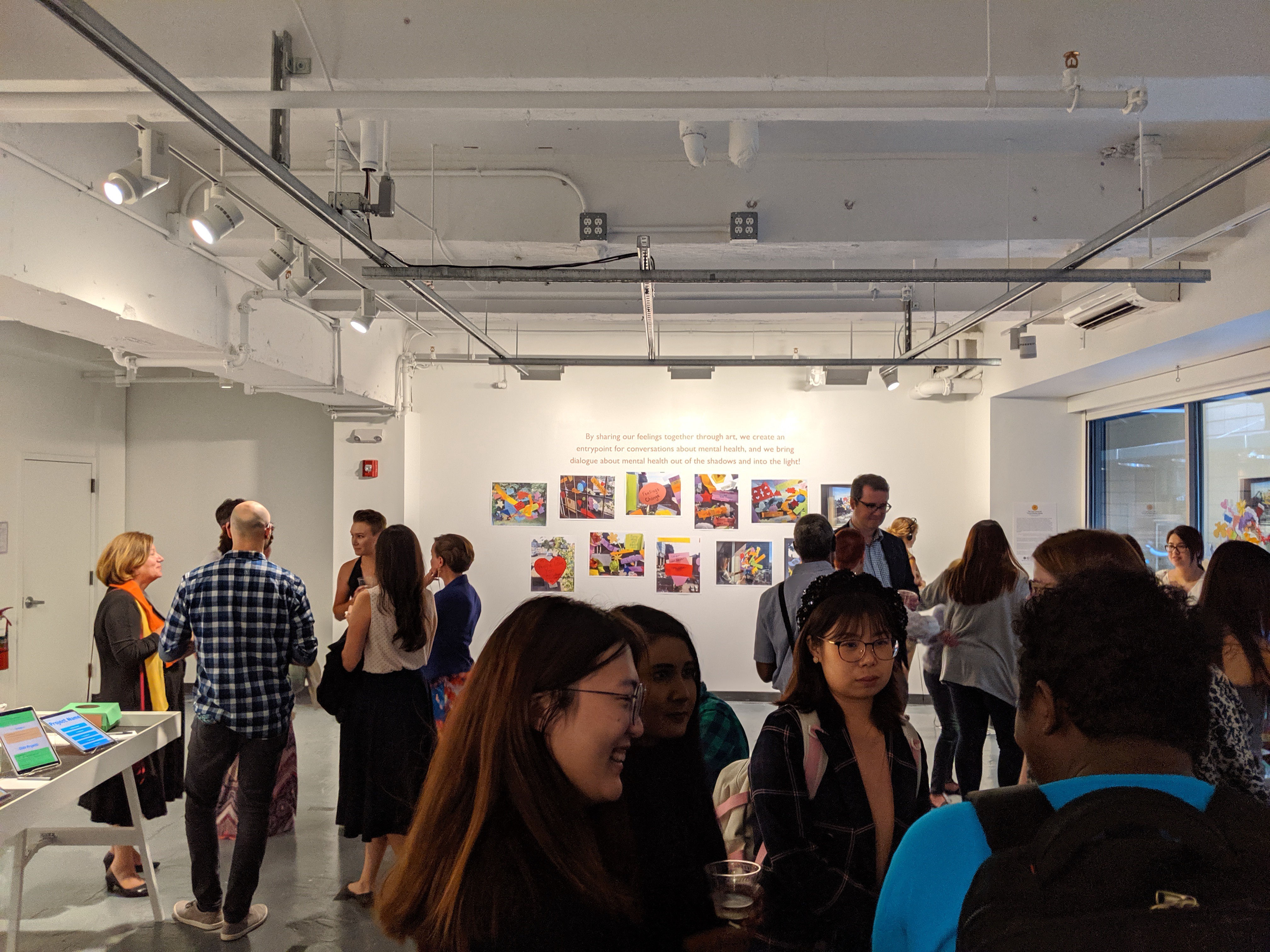Current Media Design students, Engagement Lab faculty, and citizens throughout the greater Boston area mingle and interact with the final civic media projects.