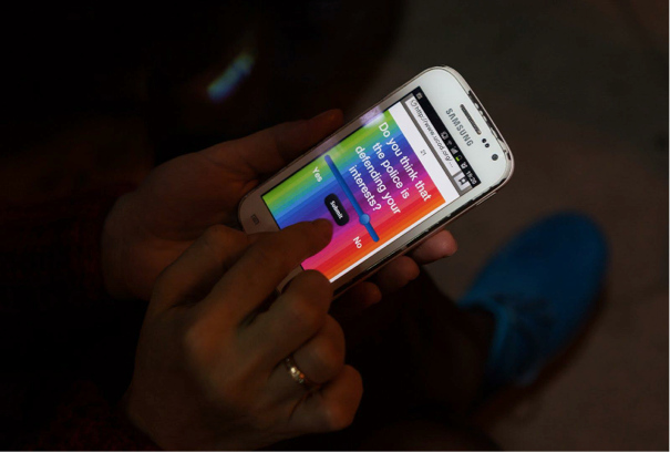 UCoD mobile interface (Photo: Engin Gercek)