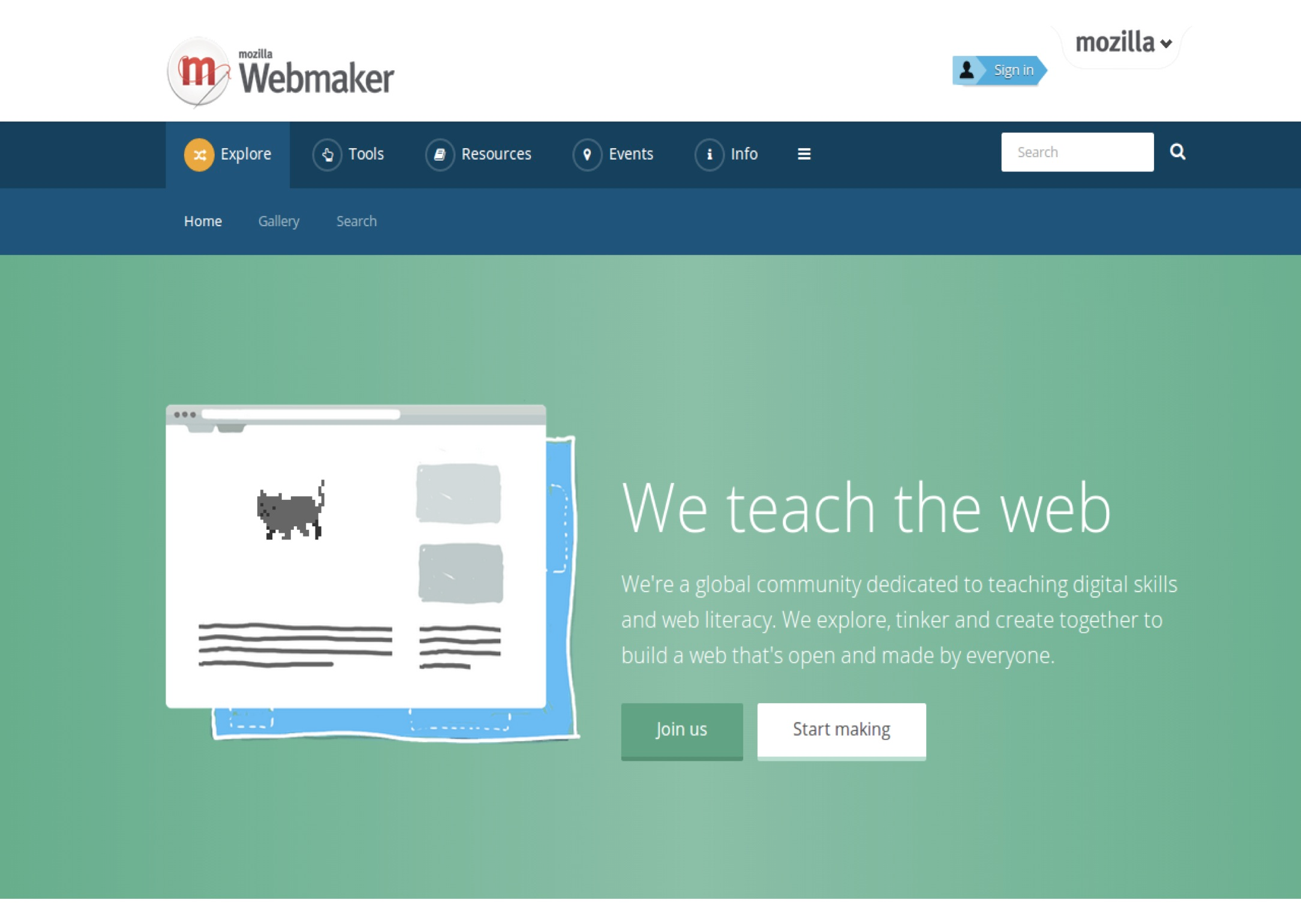Figure 1.1 Mozilla Web Maker Site
