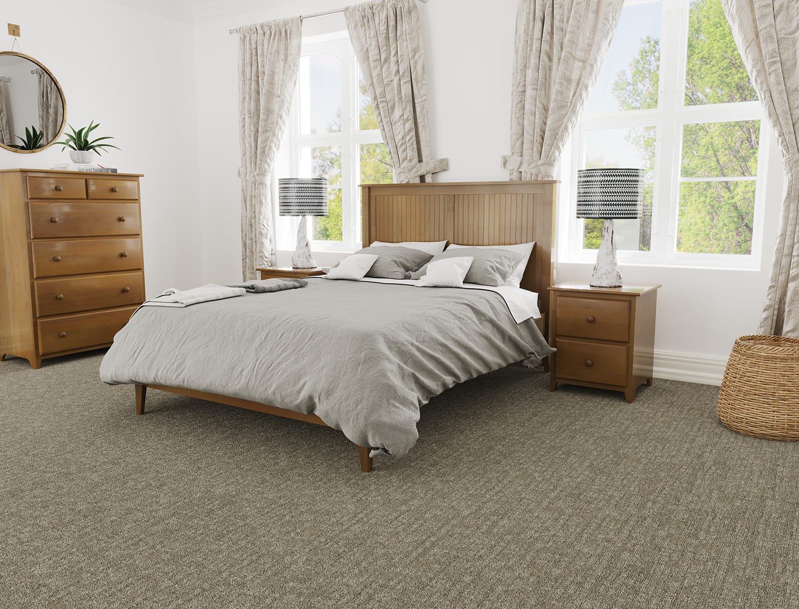 DreamWeaver Oxford carpet installed in a bedroom
