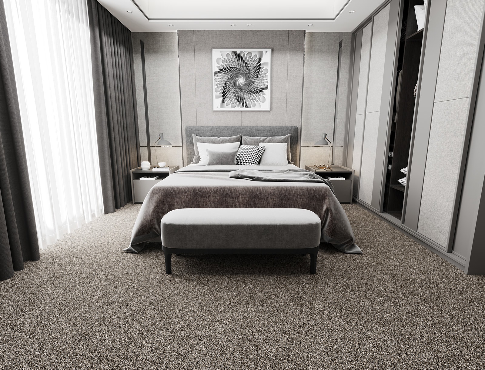 DreamWeaver Trendsetter I carpet installed in a bedroom