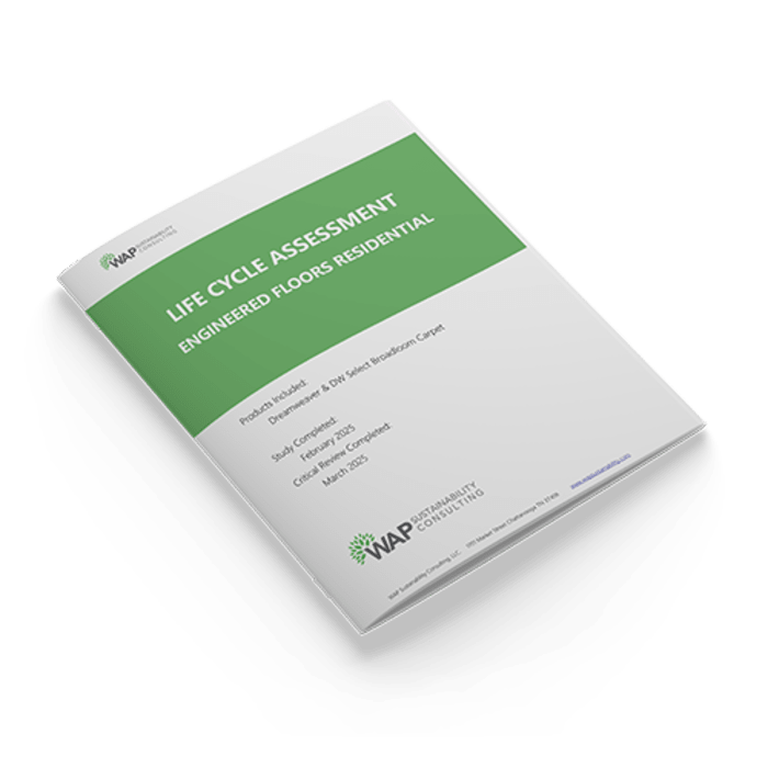 document mockup of Engineered Floors' LCA certification