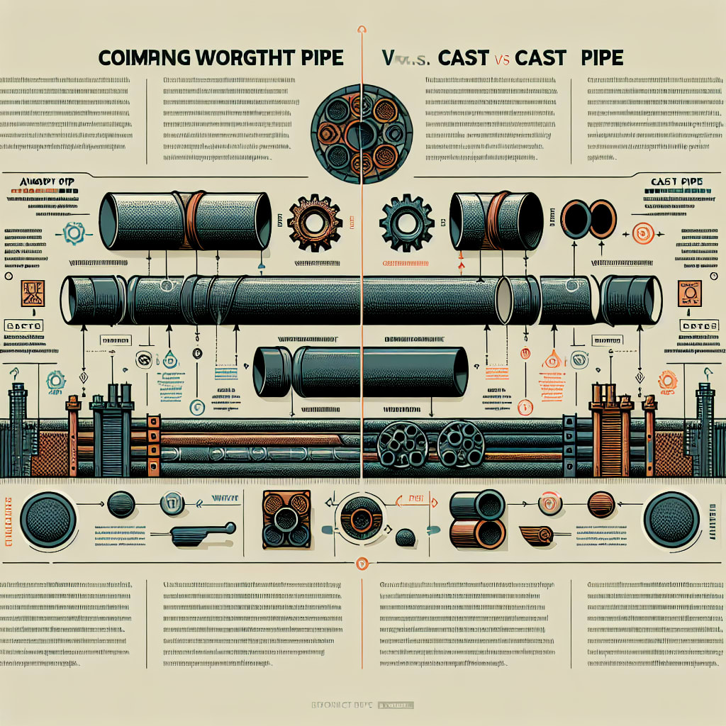 What is the difference between wrought pipe and cast pipe?