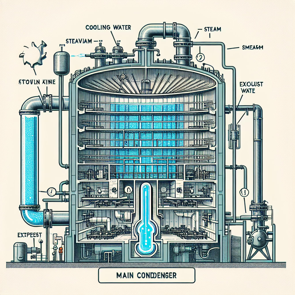 How is a vacuum created in a Main Condenser when it comes to power plant operation.
