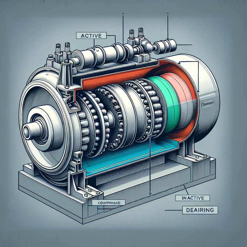 how to find active and inactive trust bearing in industrial centrifugal compressor