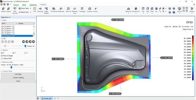 Ansys Forming Simulates the Metal Stamping Process in One Platform