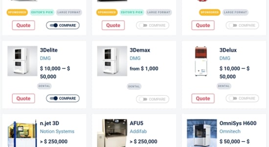 Can’t Decide on a 3D Printer? Aniwaa Launches New Comparison Tool