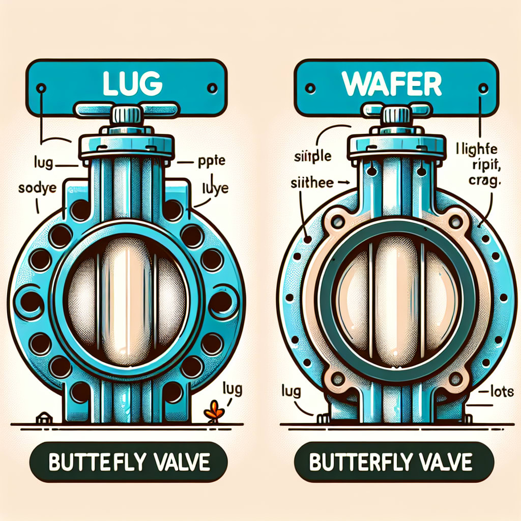 what is the difference between a lug type butterfly valve and wafer type butter fly valve.