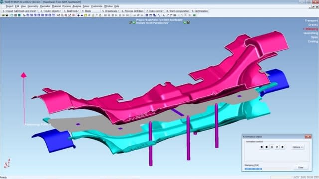 Hot Press Simulation from ESI’s PAM-STAMP