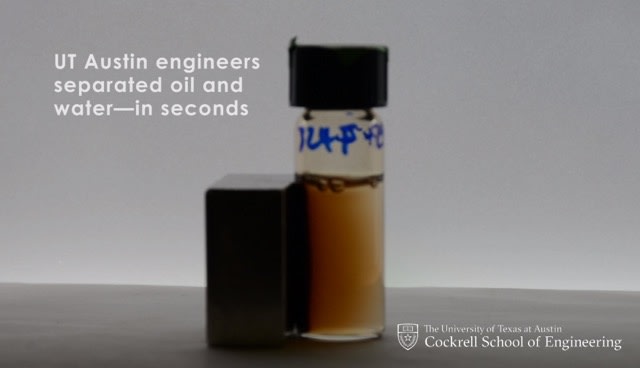 Watch Magnetic Nanoparticles Separate Oil from Water in Seconds