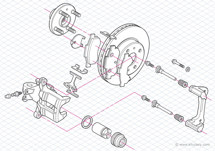 Exploded Engineering Drawing