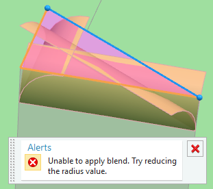 blend edges of surfaces millumin