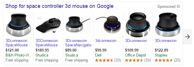 spacecontrol 3d cad mouse