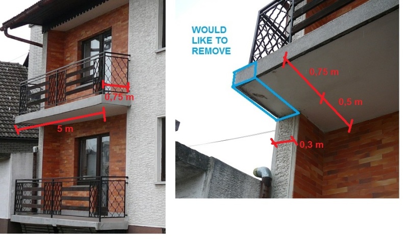 balcony slab concrete structural removing re engineering tips change problem