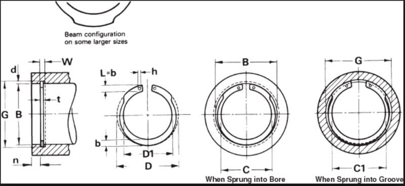 snap ring sizes