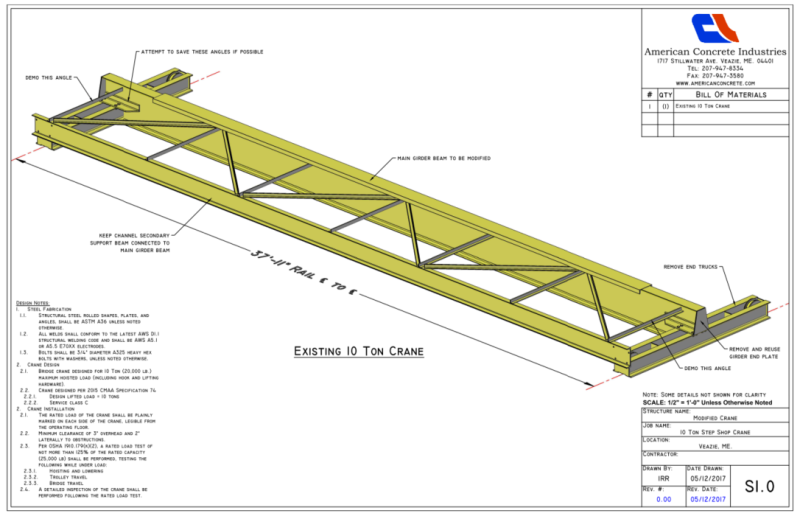 crane beam design by ezsdc