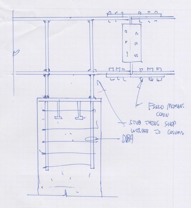 Moment Connection Steel Beam To Precast Column Structural Engineering General Discussion Eng Tips