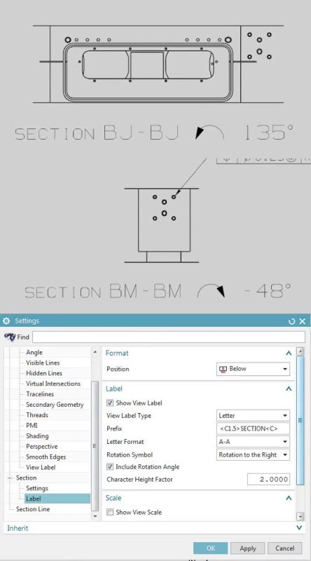 Negetive Value For Section View Rotation Siemens Ug Nx Eng Tips