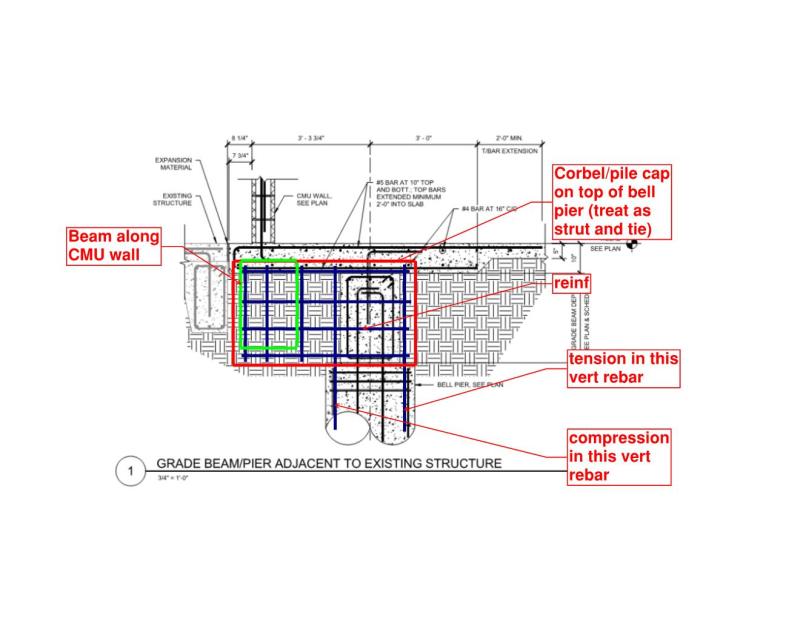 Slab On Grade Pile Cap Details Cantilevered Concrete Slab  Supporting Load Bearing Wall 