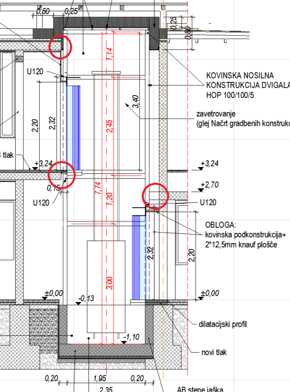 Elevator Shaft Wall Details