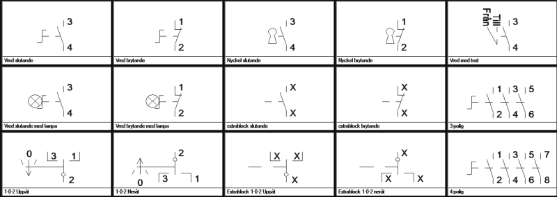 How To Draw A 2 Position Selector Switch And Its Contacts