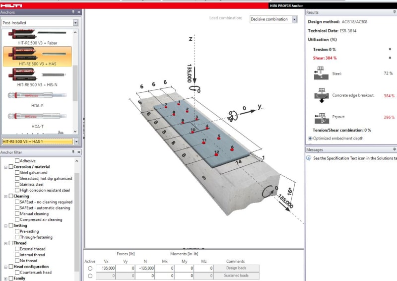 Trough Bolt On Concrete Wall Structural Engineering General Discussion Eng Tips