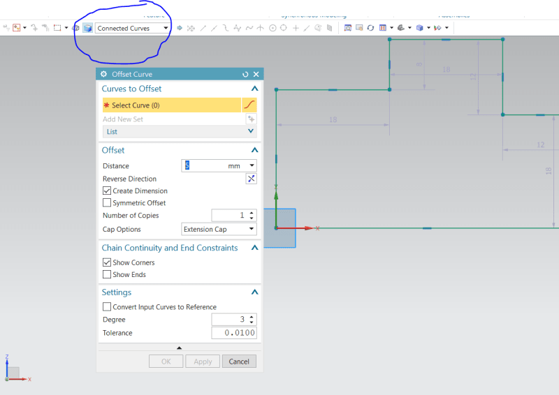 ug nx offset and scale feature