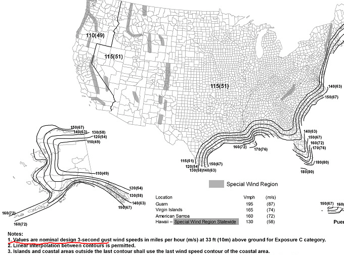 IBC Wind Load Map