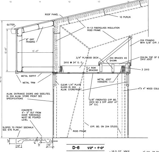 Cantilever Canopy Addition to Existing Rigid Frame PEMB Structural