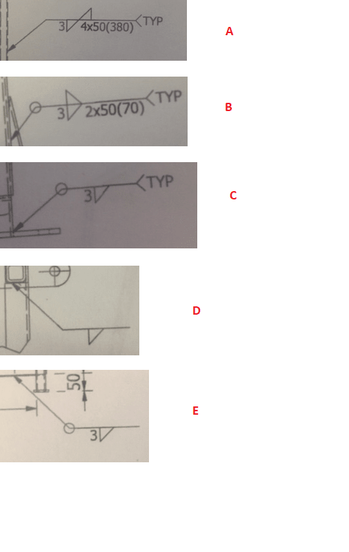 iso weld symbols chart