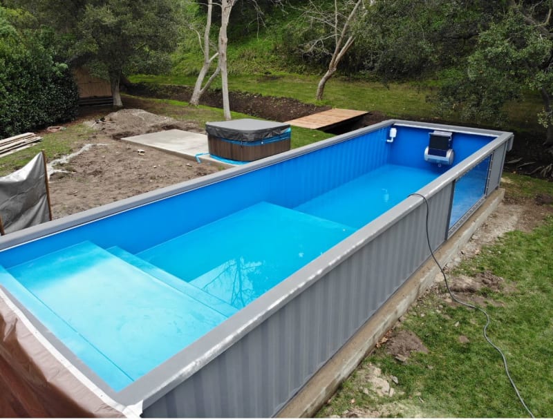 building a swimming pool on a slope