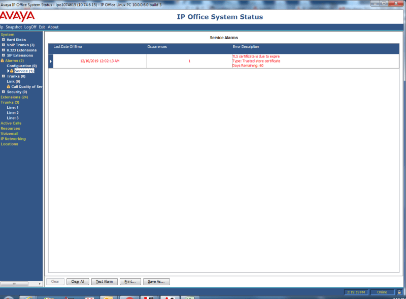 session avaya tls versions