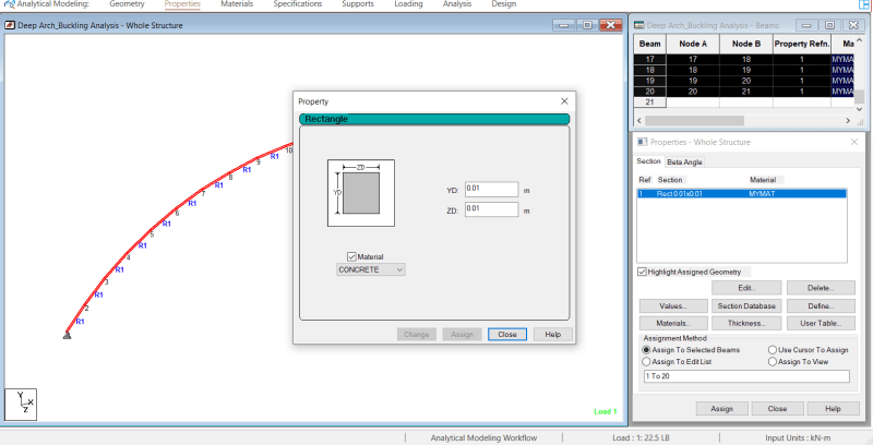 how to carry out non linear buckling analysis in midas gen