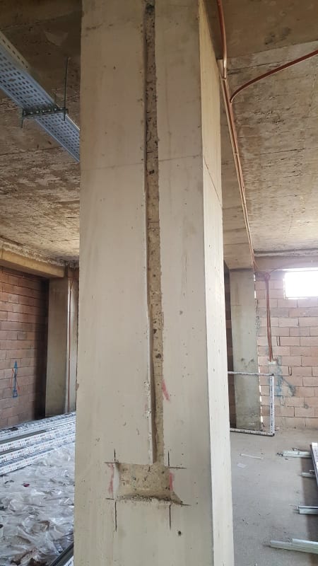 temporary electrical column for inside office buildings