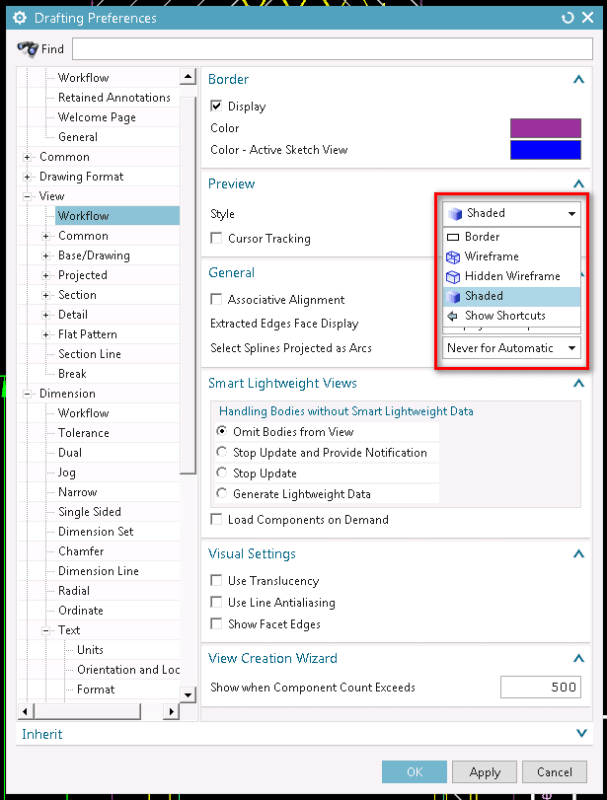 Nx12 Base View Dialog Box Disabling Auto Part Select Feature Siemens Ug Nx Eng Tips