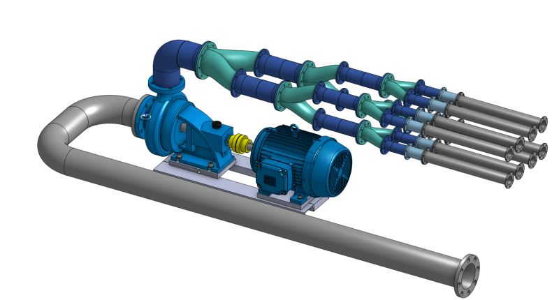 Multiple Y-fitting to split the flow - Pipelines, Piping and Fluid  Mechanics engineering - Eng-Tips