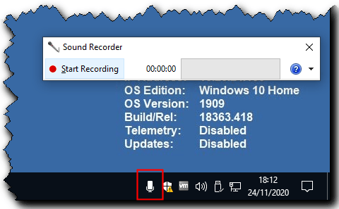 Soundrecorder.exe from Windows 7, 8 not working in Windows 10 - Microsoft:  Windows - Tek-Tips
