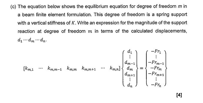 Finite Element Analysis How Do I Express The Reactions In An Euler