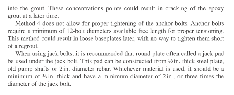 Leveling nuts and shims with grout pads - Structural engineering ...