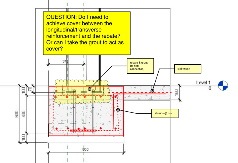 concrete-reinforcement-cover-to-rebate-grout-structural-engineering