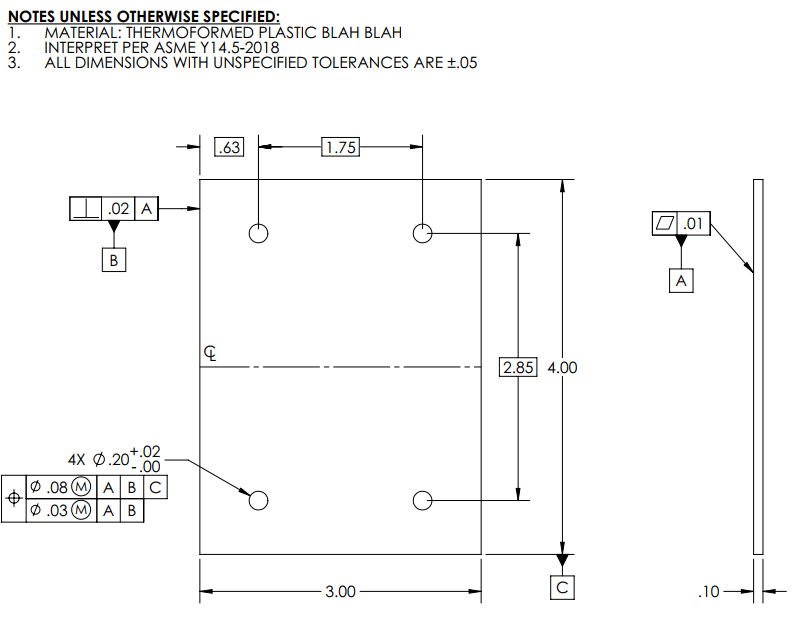 GD&T Hole Patterns and 100 Fit Drafting Standards, GD&T & Tolerance