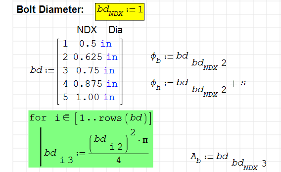 SMath For Loops - Populate a matrix - -Engineering programs/apps