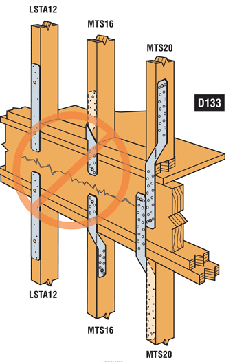 wood parapet detail