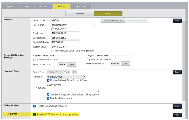 Backup Application Server (VMware) - Avaya: IP Office - Tek-Tips