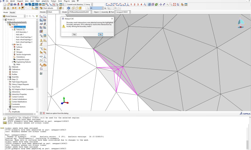 Question about local mesh refinement - DASSAULT: ABAQUS FEA Solver - Eng- Tips