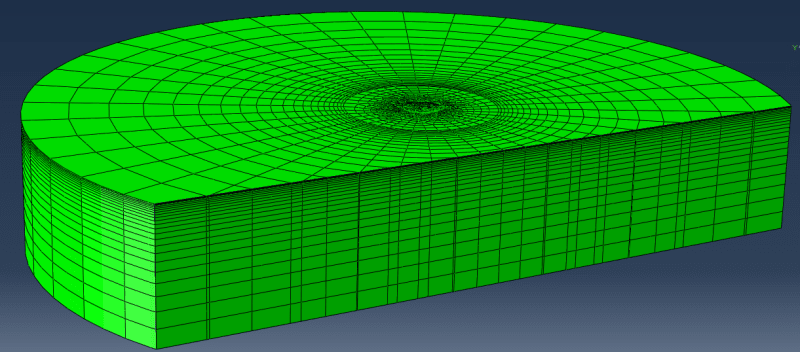 Abaqus - View cut visualization of a quadratic Hex mesh - seems strange ...